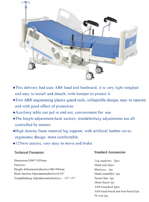 Hospital Clinic Gynecology Obstetrics Electric Delivery Operating Table Bed
