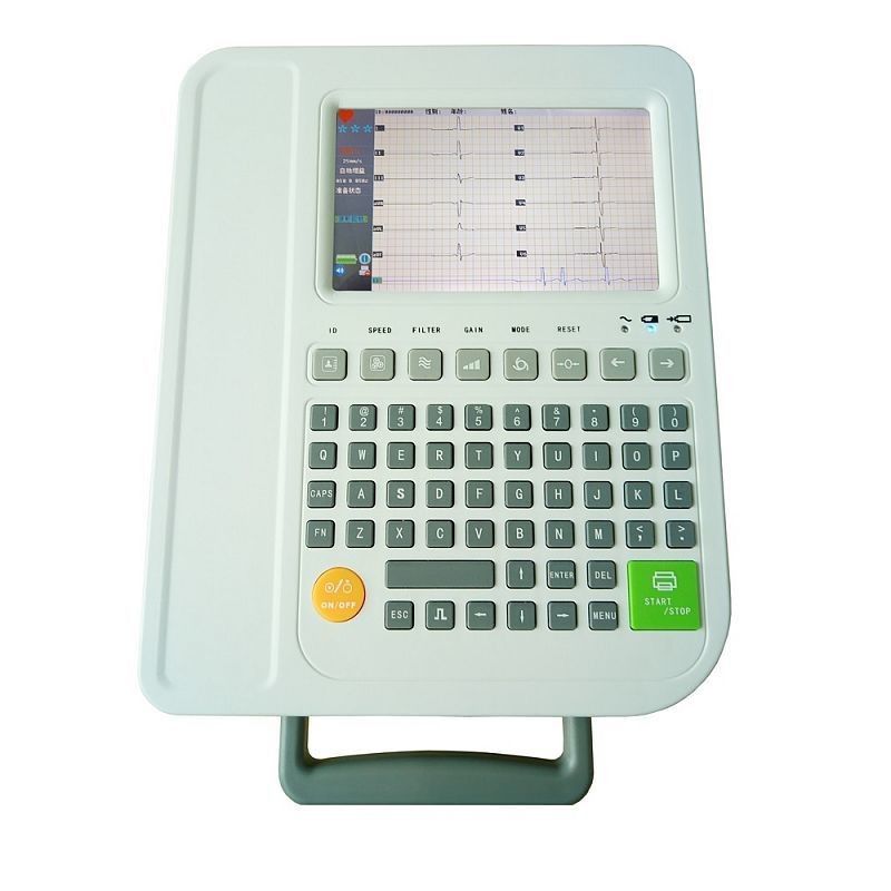 12 Channel ECG Machine With Interpretation Manual Auto Working Modes